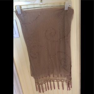 Goldish bronze sheer wrap/shawl/scarf